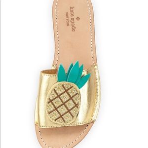 KATE SPADE ibis pineapple slides!!